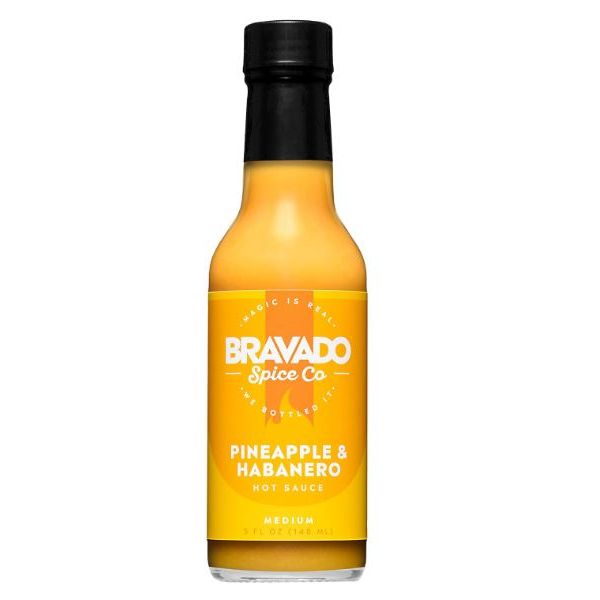 BRAVADO SPICE: Pineapple and Habanero Hot Sauce, 5 fo