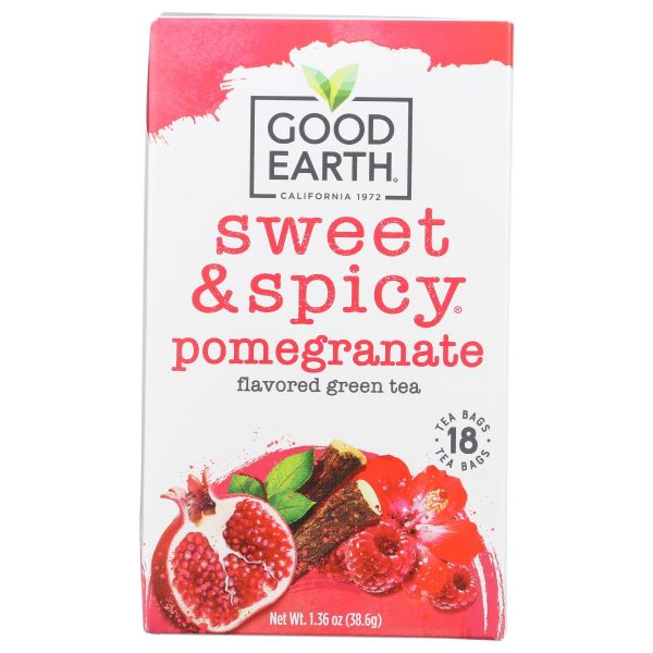 GOOD EARTH: Tea Pomegarnte Burts, 18 bg