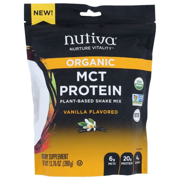 NUTIVA: Mct Plant Prtn Pwdr Vnla, 13.76 oz