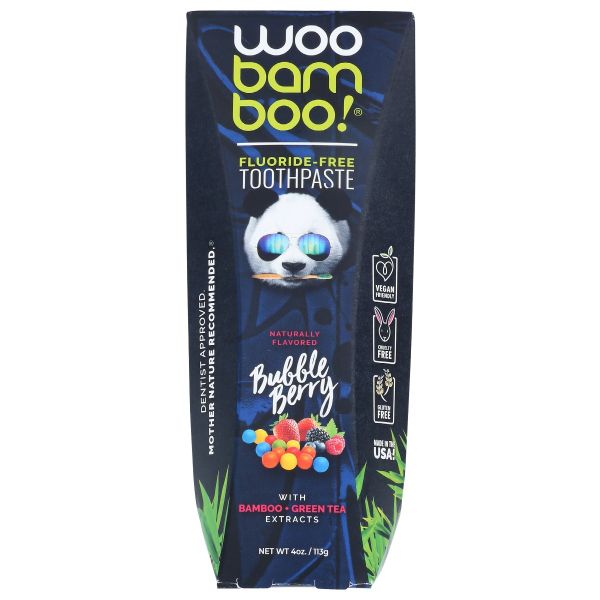 WOOBAMBOO: Toothpaste Bubble Berry, 4 oz