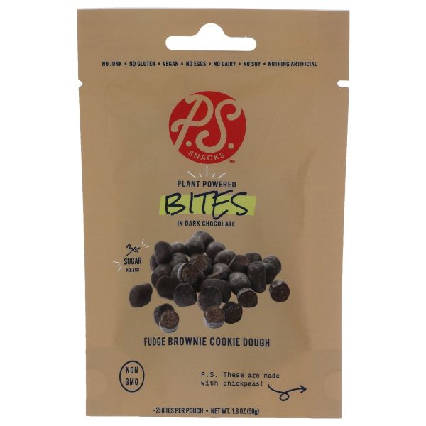 P.S. SNACKS COMPANY: Bites Fge Brwnie Ckie Dgh, 1.8 oz