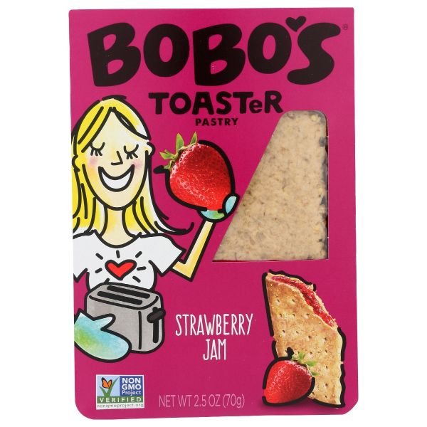 BOBOS OAT BARS: Toaster Pstry Strwbry Jam, 2.5 oz