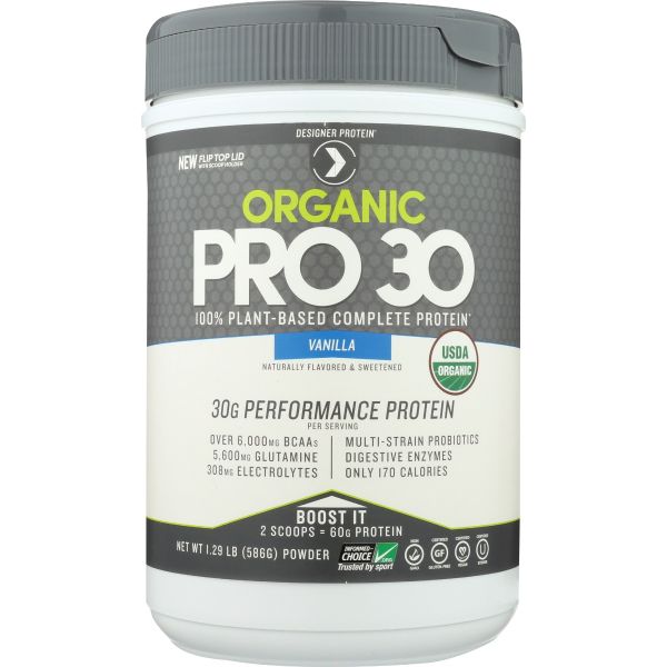 DESIGNER PROTEIN WHEY: Pro30 Plant Van Org, 1.29 lb