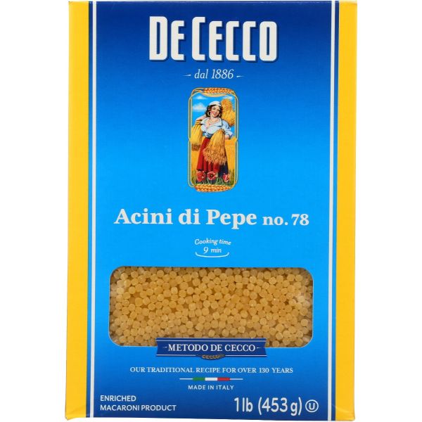 DE CECCO: Pasta Ancini Di Pepe, 16 oz