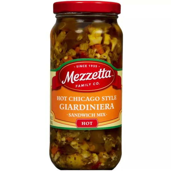 MEZZETTA: Hot Chicago Style Giardiniera Sandwich Mix, 16 oz