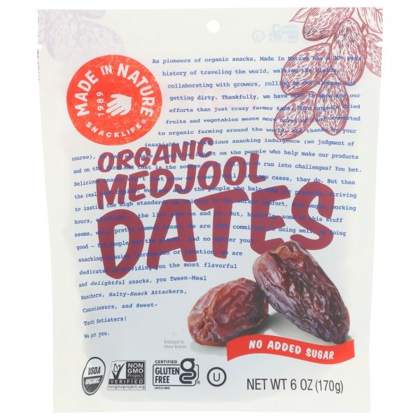 MADE IN NATURE: Organic Medjool Dates, 6 oz