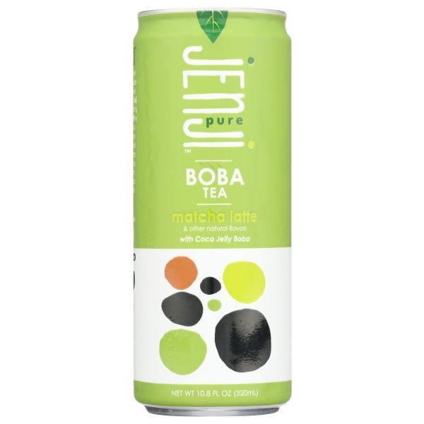 JENJI PURE: Matcha Latte Boba Tea, 10.8 fo