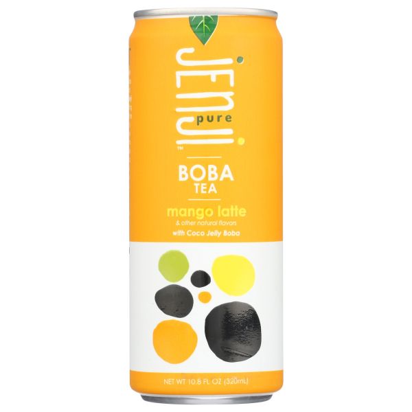 JENJI PURE: Mango Latte Boba Tea, 10.8 fo