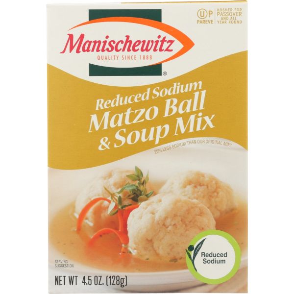 MANISCHEWITZ: Reduced Sodium Matzo Ball Mix, 4.5 oz