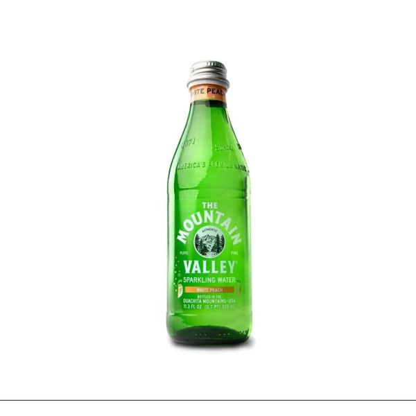 MOUNTAIN VALLEY: White Peach Sparkling Water, 11.3 fo