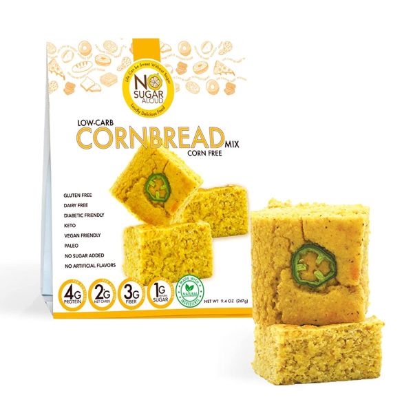 NO SUGAR ALOUD: Low Carb Cornbread Mix, 9 oz