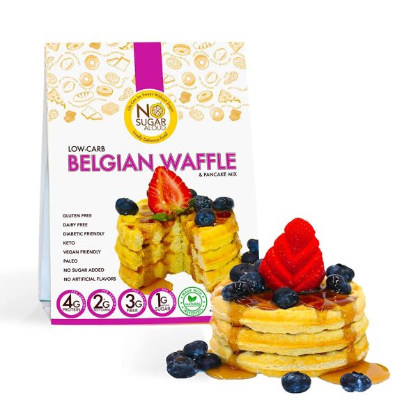 NO SUGAR ALOUD: Low Carb Belgian Waffle Mix, 10 oz