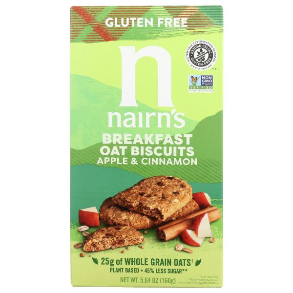 NAIRNS: Apple and Cinnamon Breakfast Oat Biscuits, 5.64 oz