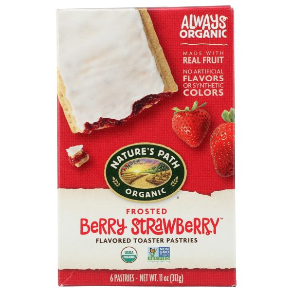 NATURES PATH: Frosted Berry Strawberry Toaster Pastries, 11 oz