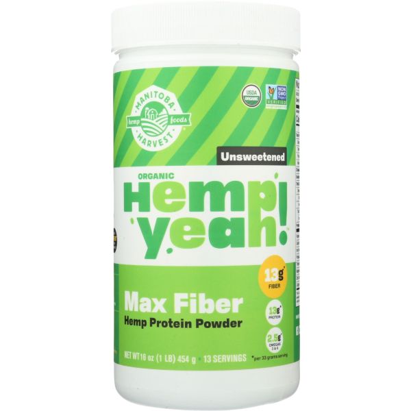 MANITOBA HARVEST: Hemp Yeah Max Fiber Unsweetened, 16 oz