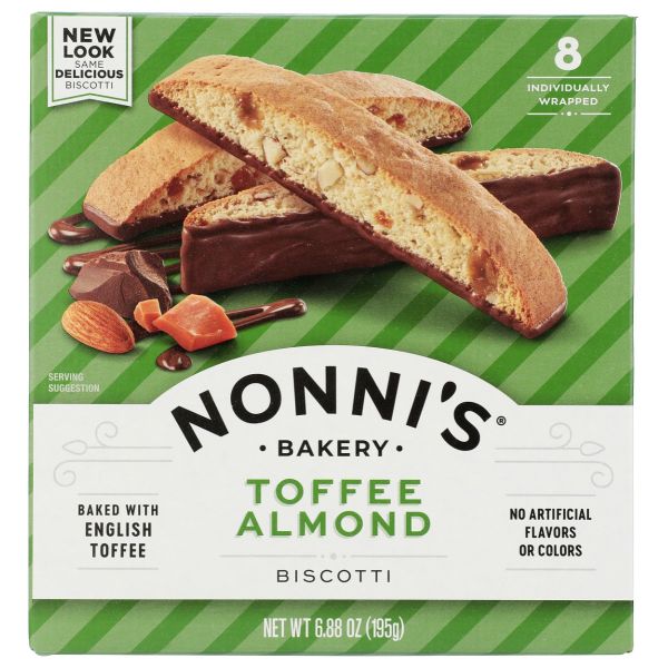 NONNIS: Toffee Almond Biscotti, 6.88 oz