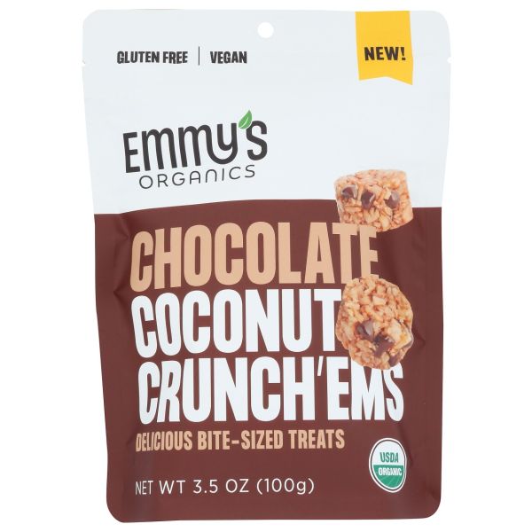 EMMYS ORGANICS: Chocolate Coconut CrunchEms, 3.5 oz