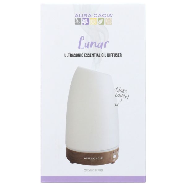 AURA CACIA: Lunar Ultrasonic Essential Oil Diffuser, 1 ea