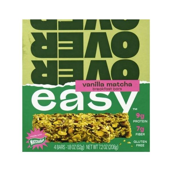 OVER EASY: Vanilla Matcha Breakfast Bars 4 Count, 7.2 oz