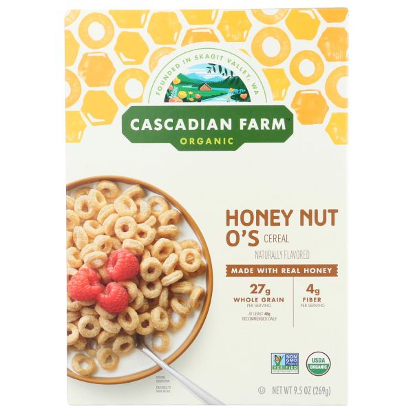 CASCADIAN FARM: Honey Nut Os Cereal, 9.5 oz