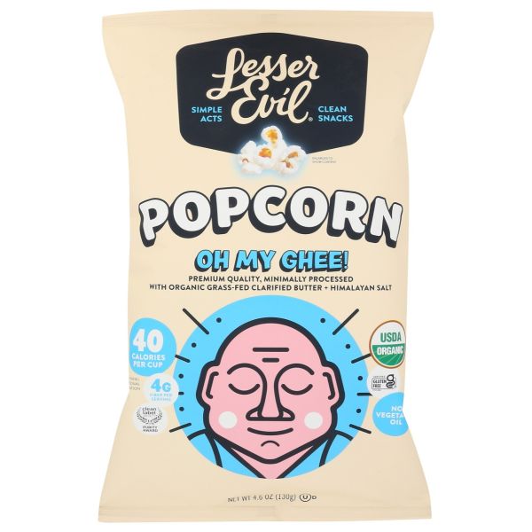 LESSER EVIL: Oh My Ghee Gourmet Popcorn, 4.6 oz