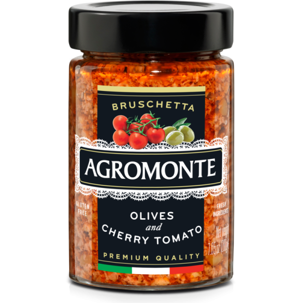 AGROMONTE: Bruschetta Olv Chry Tmato, 7.05 oz