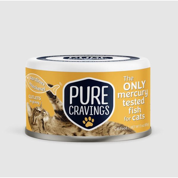 PURE CRAVINGS: Wild Sardines Mackerel Cutlets in Gravy, 3 oz