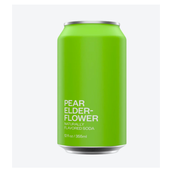 UNITED SODAS OF AMERICA: Pear Elderflower Soda, 12 fo