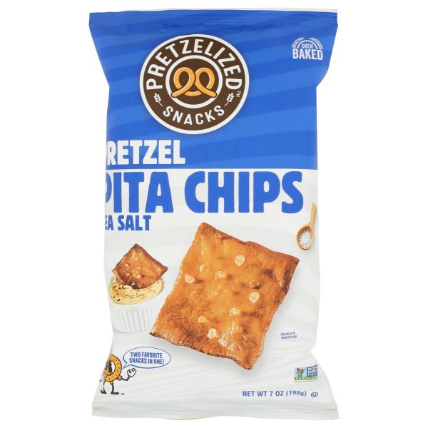 PRETZELIZED SNACKS: Sea Salt Pretzel Pita Chips, 7 oz