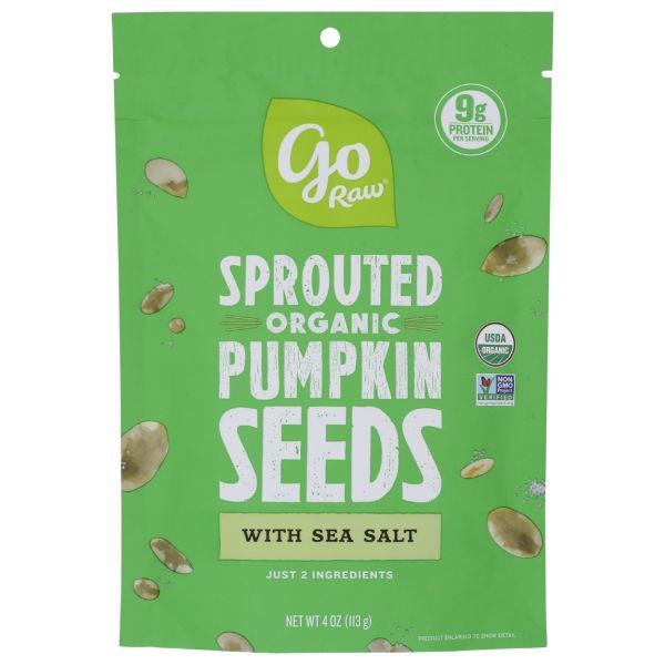 GO RAW: Sprouted Pumpkin Seeds, 4 oz