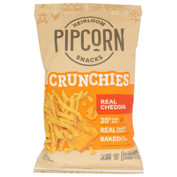 PIPCORN: Cheddar Crunchies, 7 oz