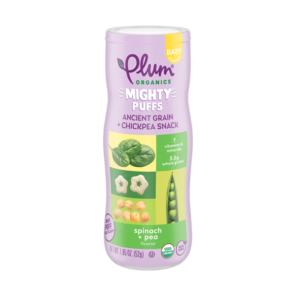 PLUM ORGANICS: Mighty Puffs Spinach Pea, 1.85 oz