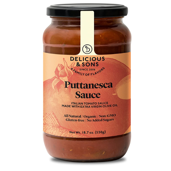 DELICIOUS AND SONS: Organic Puttanesca Sauce, 18.7 oz