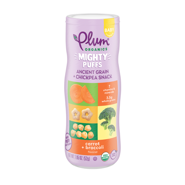 PLUM ORGANICS: Mighty Puffs Carrot Broccoli, 1.85 oz