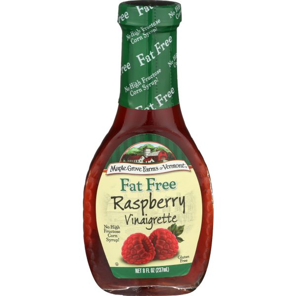 MAPLE GROVE: Fat Free Raspberry Vinaigrette Dressing, 8 oz