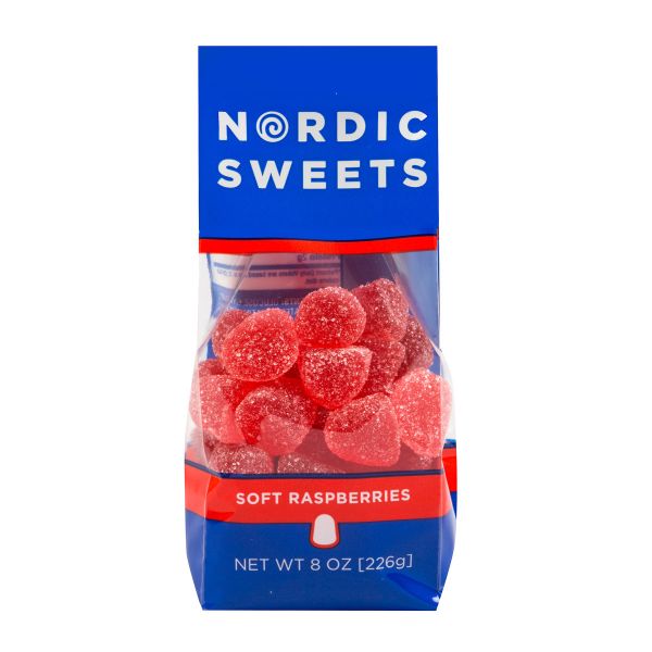 NORDIC SWEETS: Soft Raspberries Bag, 8 oz