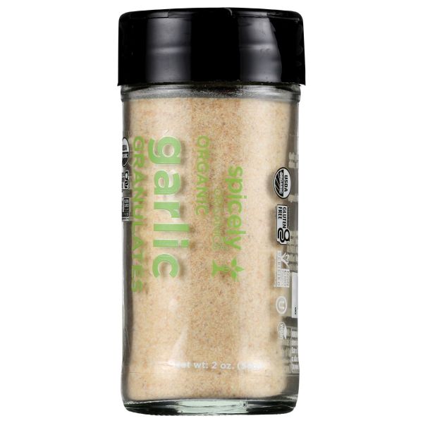 SPICELY ORGANICS: Organic Garlic Granulates Jar, 2 oz