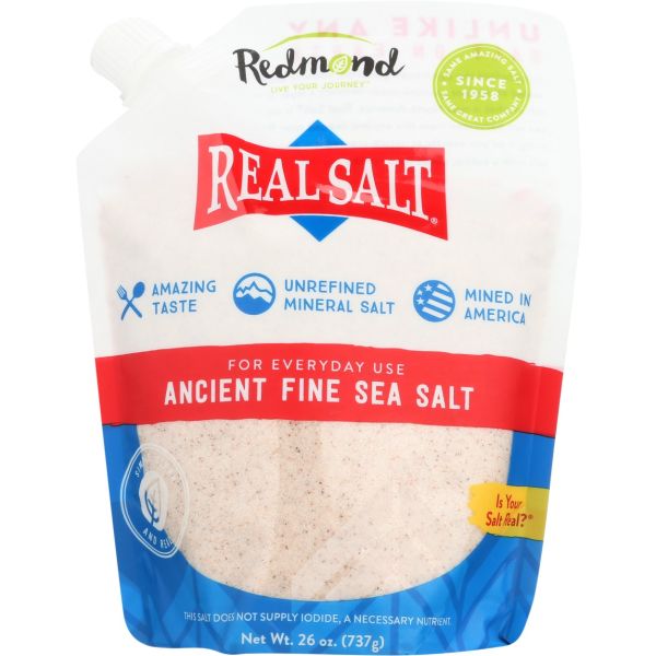 REDMOND: Real Salt Fine Refill Pouch, 26 oz