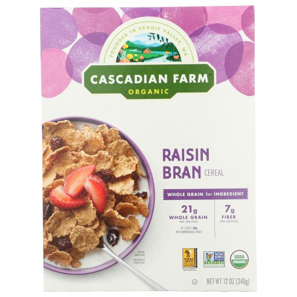 CASCADIAN FARM: Raisin Bran Cereal, 12 oz