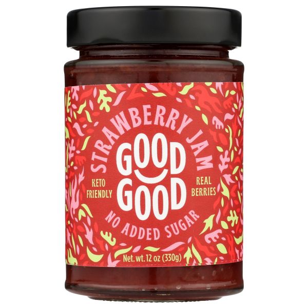 GOOD GOOD: Strawberry Jams No Added Sugar, 12 oz