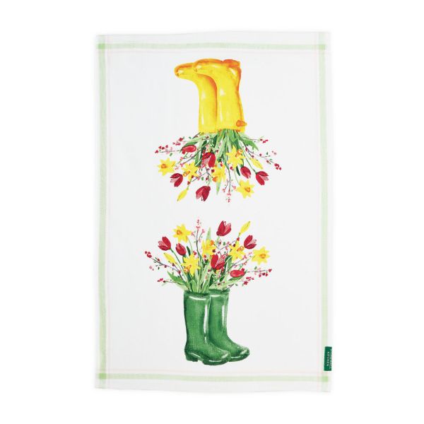 STONEWALL KITCHEN: Wellies Tea Towel, 1 ea