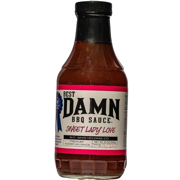 BEST DAMN BBQ SAUCE: Sweet Lady Love BBQ Sauce, 20 oz