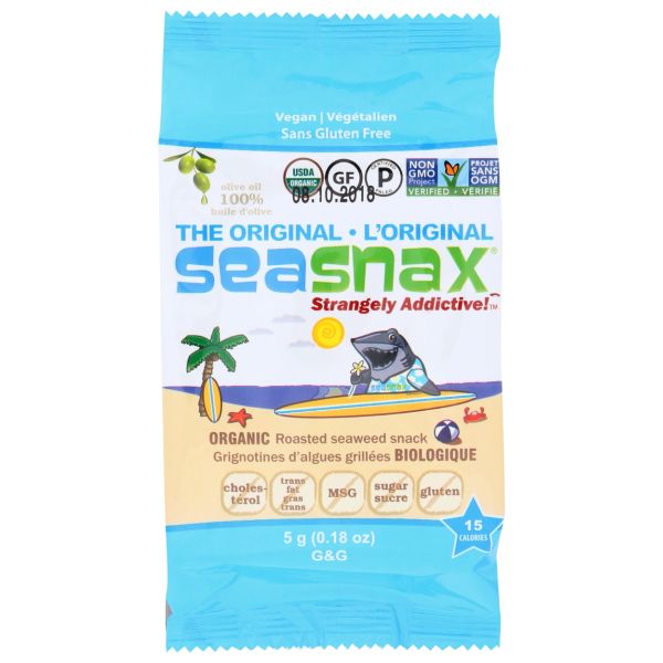 SEA SNAX: Organic Original Grab and Go Seaweed, 0.18 oz