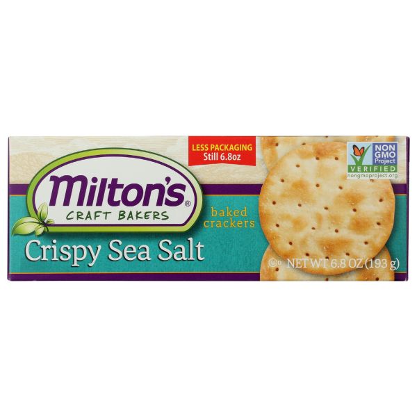 MILTONS: Crispy Sea Salt Gourmet Crackers, 6.8 oz