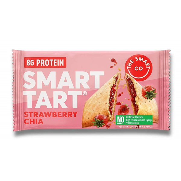SMART TART: Protein Toaster Pastries Strawberry Chia, 1.97 oz