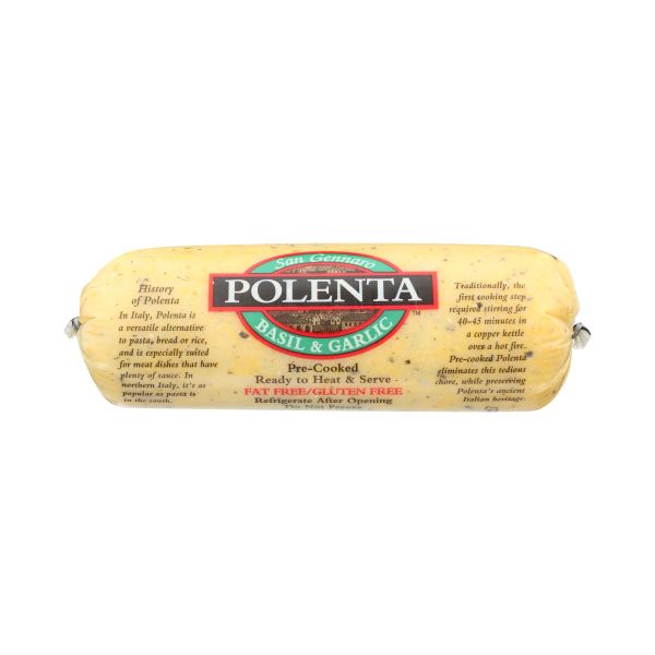 SAN GENNARO: Polenta Garlic Basil, 24 oz