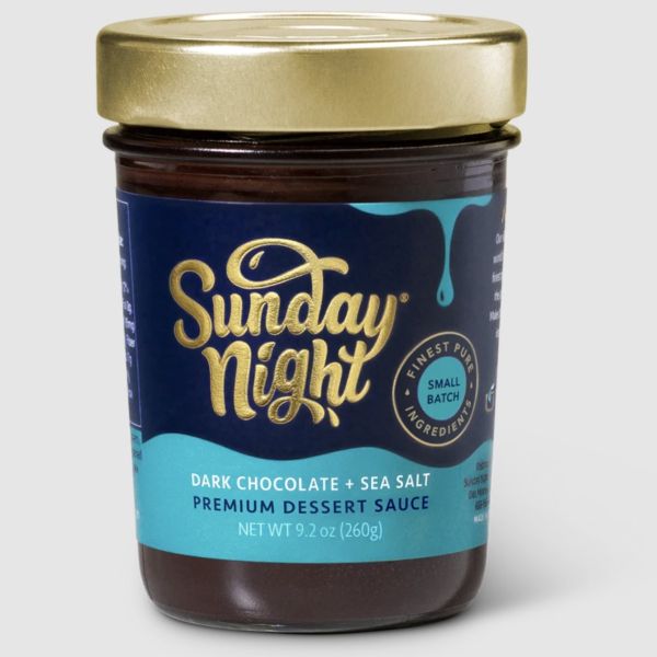 SUNDAY NIGHT: Sauce Ganache Chocolate Dark Sea Salt, 9.2 oz