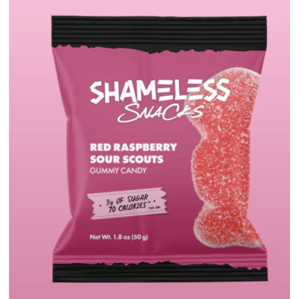 SHAMELESS SNACKS: Gummy Sr Rspbry Scout, 1.8 oz