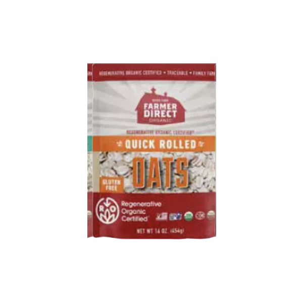 FARMER DIRECT ORGANIC: Oats Quick Rolled Roc, 16 oz