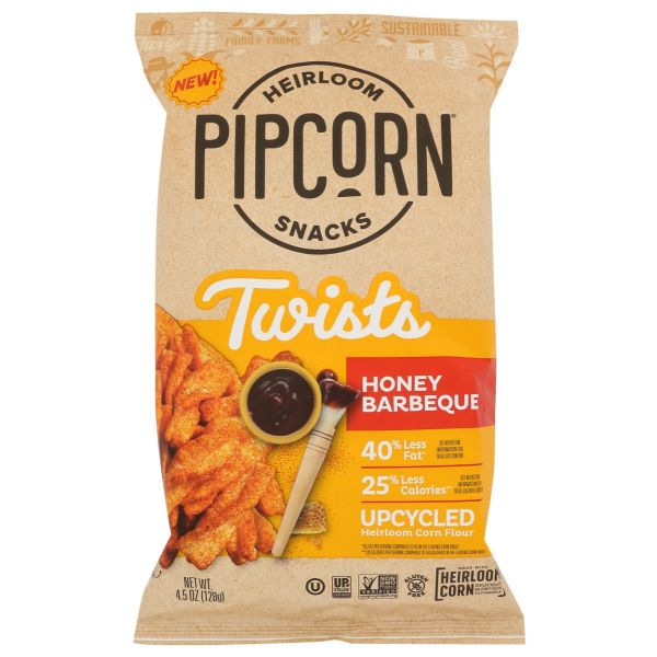 PIPCORN: Honey Barbeque Twists, 4.5 oz